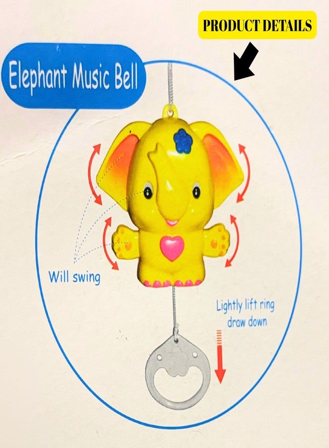 MALLEXO Musical Bell for 0-6 Months Infant Toy | 1PCs Music Cardle Bell for New Born Baby Shake & Grab Rattle Toys for Kids, Boys and Girls Educational | Development Items Birthday Gifts for Children (Pink) - Image 3